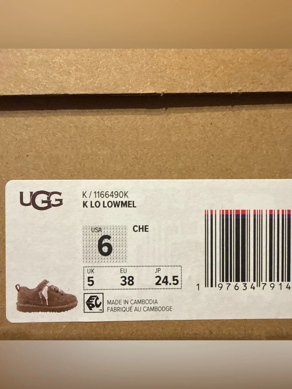 UGG Kids Tan Suede Lace-Up Sneakers